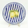 Zanatta - Smooth Dessert Dish With Blue Stripe & Lemon -Cores Da Terra Shop 124047 Large