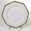 Zanatta - White Octagon Sousplat W/Natural Bamboo Edge 32cm -Cores Da Terra Shop 124057 Large