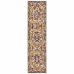 Tapete Rug - Babylon Florette Look Runner Rust 400x80cm