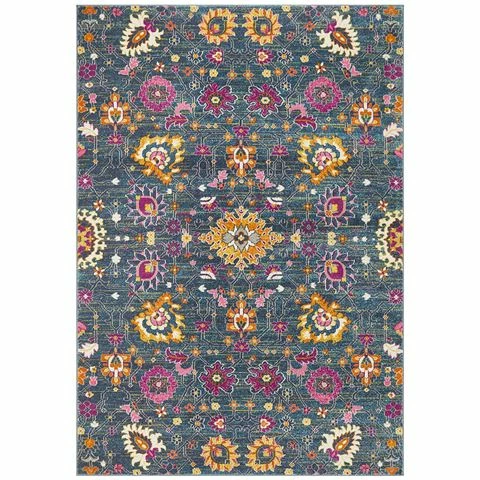 Tapete Rug - Babylon Floral Field Look Rug Blue 330x240cm 3 Tapete Rug - Babylon Floral Field Look Rug Blue 330x240cm