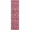 Tapete Rug - Babylon Floral Runner Rug Fuchsia 500x80cm 1 Tapete Rug - Babylon Floral Runner Rug Fuchsia 500x80cm -Cores Da Terra Shop 129641 Large