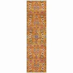Tapete Rug - Babylon Floral Runner Rug Rust 500x80cm