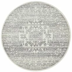 Tapete Rug - Chrome Addison Round Rug Silver 200x200cm