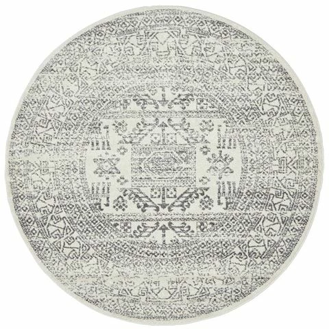Tapete Rug - Chrome Addison Round Rug Silver 200x200cm 3 Tapete Rug - Chrome Addison Round Rug Silver 200x200cm