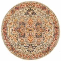 Tapete Rug - Legacy Aztec Round Rug Rust 200x200cm