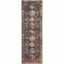 Tapete Rug - Legacy Aztec Runner Rug Navy 300x80cm