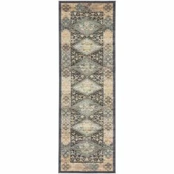 Tapete Rug - Legacy Diamond Runner Rug Navy 300x80cm
