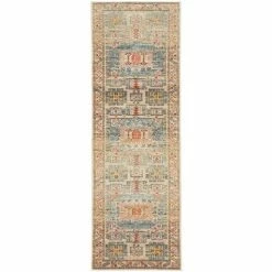 Tapete Rug - Legacy Aztec Runner Rug Sky Blue 300x80cm