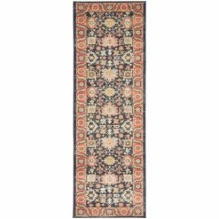 Tapete Rug - Legacy Aztec Runner Rug Navy Blue 400x80cm
