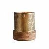 Zaffero - Siena Antique Brash Iron And Wood Lamp Large 1 Zaffero - Siena Antique Brash Iron And Wood Lamp Large -Cores Da Terra Shop 156515 Large