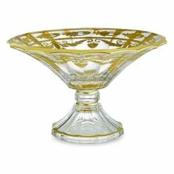 Arte Italica - Vetro Gold Scalloped Footed Bowl