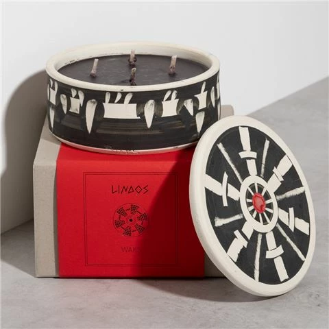 WAKS - Lindos Candle Amber Scent Large Black 3 WAKS - Lindos Candle Amber Scent Large Black