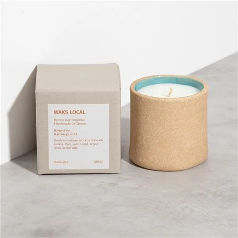 WAKS - Local Candle Clay Ceramic Karnagio Aqua Saltwater 3 WAKS - Local Candle Clay Ceramic Karnagio Aqua Saltwater