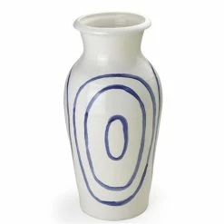 ThemisZ - The Kyklos Pottery Vase Blue On White