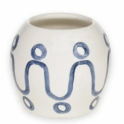ThemisZ - Cycladic Vase Blue On White Small