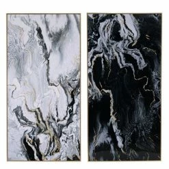 Dasch - Marbled Print Wall Art Set Of 2pce Long