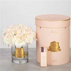 Cote Noire - Vase Twelve Blush Roses Pink Box