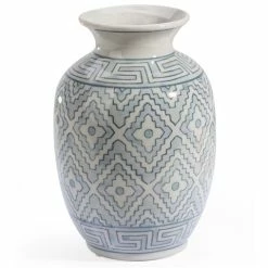 Florabelle - Paisley Vase Light Blue And White