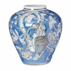 Florabelle - Cockatoo Vase Blue And White
