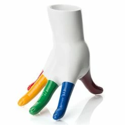 Antartidee - Hand Vessel White Multi-Colour White 16.5cm