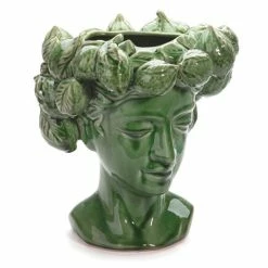 Mode - Lemon Head Lady Vase Green 25x27cm